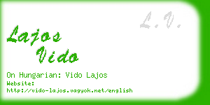 lajos vido business card